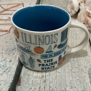 Starbucks 2017 Illinois mug cup prairie state blue Been there series ceramic USA